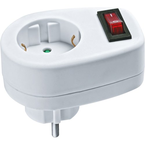 Адаптер с выключателем с заземлением Navigator 1-м 16А 3500Вт белый картинка 